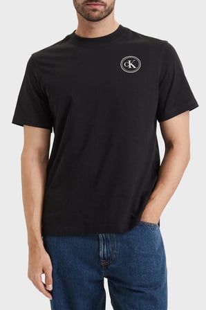 Calvin Klein Logolu % 100 Pamuk Bisiklet Yaka T Shirt LV04RH856GUB1 Erkek T SHİRT LV04RH856G UB1 SİYAH