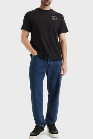 Calvin Klein Logolu % 100 Pamuk Bisiklet Yaka T Shirt LV04RH856GUB1 Erkek T SHİRT LV04RH856G UB1 SİYAH
