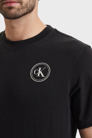 Calvin Klein Logolu % 100 Pamuk Bisiklet Yaka T Shirt LV04RH856GUB1 Erkek T SHİRT LV04RH856G UB1 SİYAH
