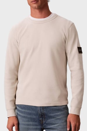 Calvin Klein % 100 Pamuk Regular Fit Bisiklet Yaka Uzun Kollu T Shirt LV04RJ209GPDJ Erkek T SHİRT LV04RJ209G PDJ EKRU