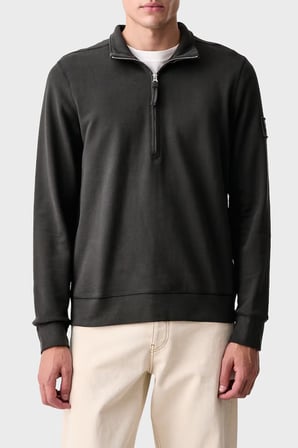 Calvin Klein Yarım Fermuarlı Aplike Logolu Sweatshirt LV04RJ203G8MN Erkek SWEAT LV04RJ203G 8MN ANTRASİT