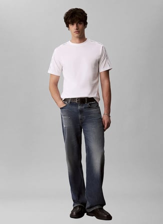 Calvin Klein Jeans T-Shirt, L, Beyaz