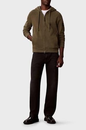 Calvin Klein Pamuklu Kapüşonlu Fermuarlı Sweat LV04RJ202GLI1 Erkek SWEAT LV04RJ202G LI1 HAKİ