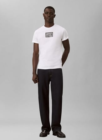Calvin Klein Jeans T-Shirt, L, Beyaz