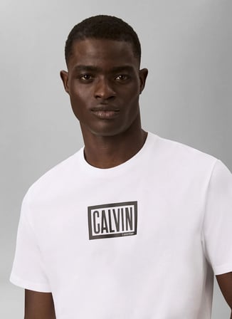 Calvin Klein Jeans T-Shirt, L, Beyaz