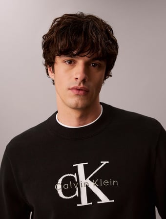 CALVIN KLEIN Erkek Marka Logolu Günlük Kullanıma Uygun SİYAH Kazak LV04RH320G UB1