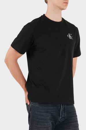 Calvin Klein Sırt Detaylı Pamuklu Bisiklet Yak T Shirt Erkek T SHİRT LV04RH846G UB1 SİYAH