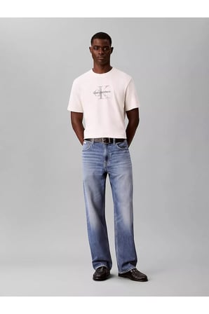 Erkek Pamuklu Bisiklet Yaka Kısa Kollu Ekru T-Shirt