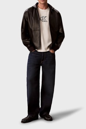 Calvin Klein Logolu % 100 Pamuk Relaxed Fit Bisiklet Yaka T Shirt LV04RH257GYAS Erkek T SHİRT LV04RH257G YAS KREM