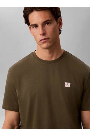 SS WOVEN LABEL 30S C, LI1 Yeşil Erkek T-Shirt