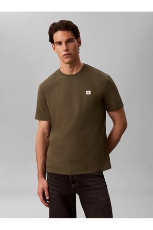 SS WOVEN LABEL 30S C, LI1 Yeşil Erkek T-Shirt