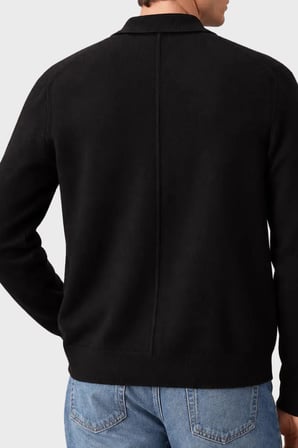 Calvin Klein Regular Fit Kalasik Yaka Düğmeli Triko Kazak LV04LH318GUB1 Erkek KAZAK LV04LH318G UB1 SİYAH