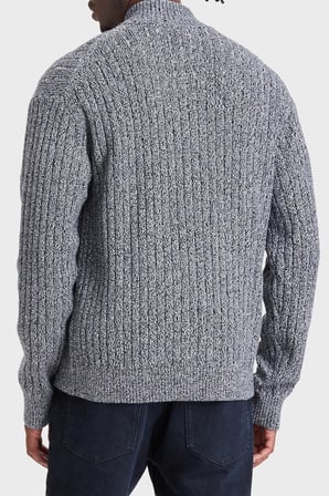 Calvin Klein % 100 Pamuk Dik Yaka Hırka LV04RH319GCEF Erkek HIRKA LV04RH319G CEF LACİVERT