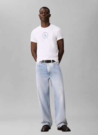 Calvin Klein Jeans T-Shirt, L, Beyaz