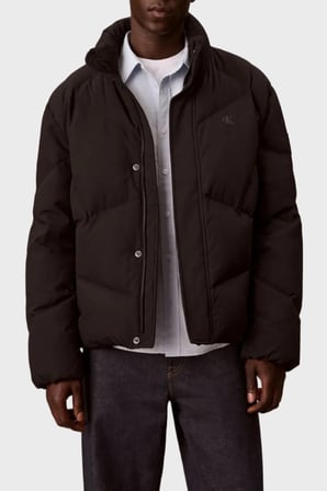 Calvin Klein Relaxed Fit Dik Yaka Su itici Şişme Mont LV04RH537GUB1 Erkek MONT LV04RH537G UB1 SİYAH