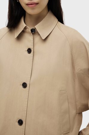 Tommy Hilfiger Logolu Su İtici Regular Fit Ceket Kadın MONT WW0WW49844 AEH CAMEL