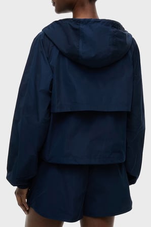 Tommy Hilfiger Su Geçirmez Kapüşonlu Yaka Mont Kadın MONT WW0WW49852 C1G LACİVERT