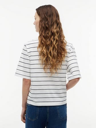 CLASSIC SCRIPT TRAPEZE TEE Kadın Mavi T-Shirt - WW0WW50948