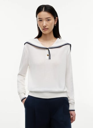 Tommy Hilfiger Beyaz Kadın Kazak WW0WW50092Z00