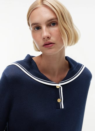 Tommy Hilfiger Lacivert Kadın Triko Kazak WW0WW50092C1G