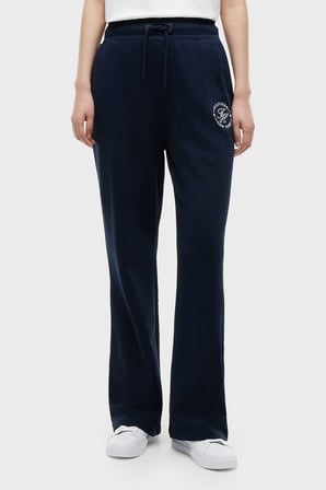 Tommy Hilfiger Pamuklu Regular Fit Düz Paça Pantolon Kadın PANTOLON WW0WW51097 C1G LACİVERT
