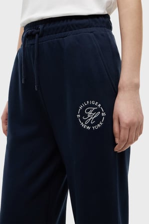 Tommy Hilfiger Pamuklu Regular Fit Düz Paça Pantolon Kadın PANTOLON WW0WW51097 C1G LACİVERT