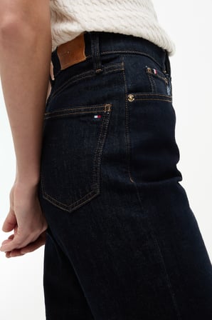 TAPERED RINSE HW ANKLE Kadın Mavi Denim Pantolon - WW0WW50966