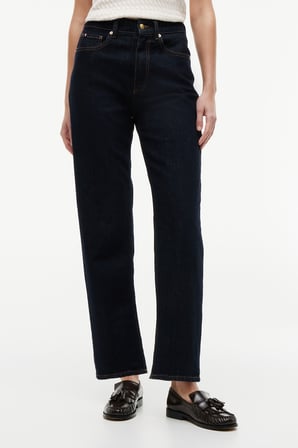 TAPERED RINSE HW ANKLE Kadın Mavi Denim Pantolon - WW0WW50966