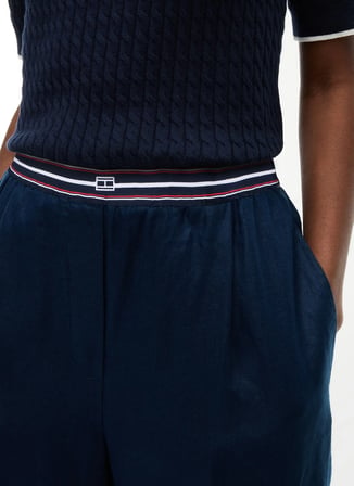 Tommy Hilfiger Lacivert Kadın Pantolon WW0WW50123C1G