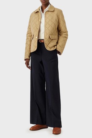 Tommy Hilfiger Slim Fit Uzun Kollu Cepli Çıtçıtlı Kapitone Ceket Kadın MONT WW0WW50936 AEH CAMEL