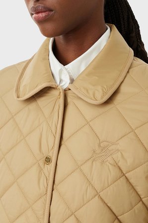 Tommy Hilfiger Slim Fit Uzun Kollu Cepli Çıtçıtlı Kapitone Ceket Kadın MONT WW0WW50936 AEH CAMEL