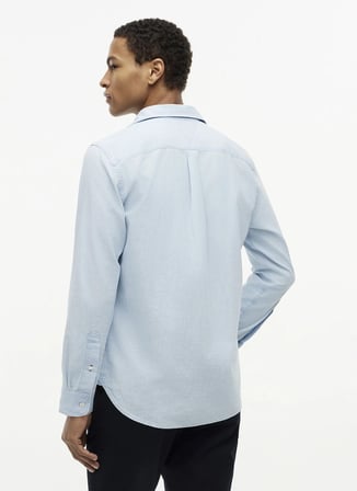 Tommy Hilfiger Mavi Erkek Gömlek MW0MW433160GY_CHAMBRAY SOLID RF SH