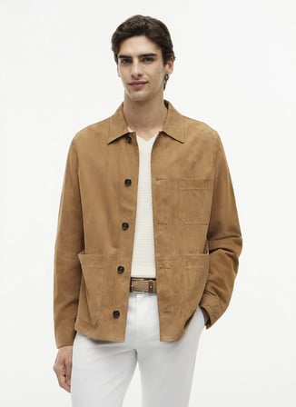 Tommy Hilfiger Kahverengi Erkek Ceket MW0MW442960HD_SUEDE CHORE JACKET