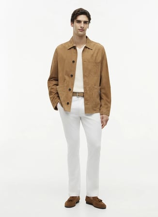 Tommy Hilfiger Kahverengi Erkek Ceket MW0MW442960HD_SUEDE CHORE JACKET