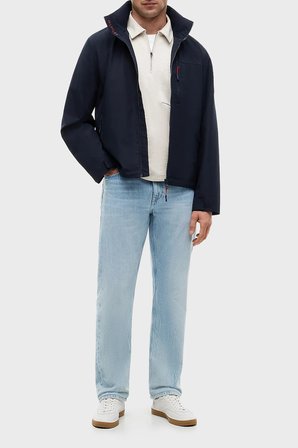 Tommy Hilfiger Logolu Regular Fit Çıkarılabilir Kapüşonlu Mont Erkek MONT MW0MW44299 DW5 LACİVERT