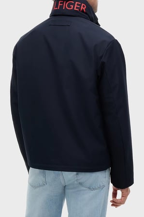 Tommy Hilfiger Logolu Regular Fit Çıkarılabilir Kapüşonlu Mont Erkek MONT MW0MW44299 DW5 LACİVERT