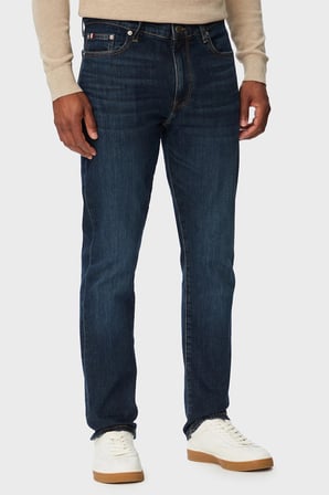 Tommy Hilfiger Pamuklu Slim Fit Düz Paça Jeans Erkek KOT PANTOLON MW0MW43162 1BN LACİVERT