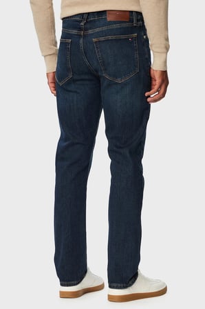 Tommy Hilfiger Pamuklu Slim Fit Düz Paça Jeans Erkek KOT PANTOLON MW0MW43162 1BN LACİVERT