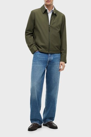 Tommy Hilfiger Regular Fit Klasik Yaka Su İtici Mont Erkek MONT MW0MW40582 RBN KOYU HAKİ