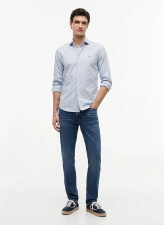 Tommy Hilfiger Mavi Erkek Denim Pantolon MW0MW443461CX_DENTON SMOKE BLUE
