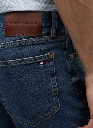 Tommy Hilfiger Mavi Erkek Denim Pantolon MW0MW443461CX_DENTON SMOKE BLUE