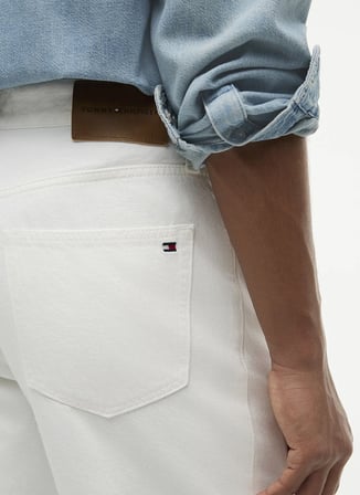 Tommy Hilfiger Beyaz Erkek Denim Pantolon MW0MW43485YBR_RELAXED RIVER GMD