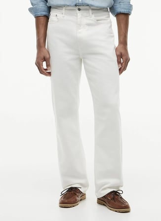 Tommy Hilfiger Beyaz Erkek Denim Pantolon MW0MW43485YBR_RELAXED RIVER GMD