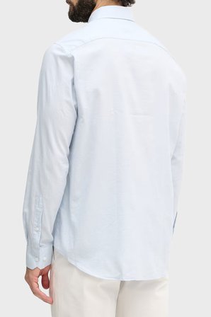 Tommy Hilfiger % 100 Pamuk Regular Fit Düğmeli Yaka Gömlek Erkek GÖMLEK MW0MW42936 C14 MAVİ