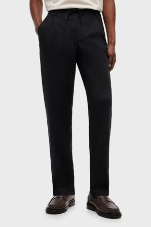 Tommy Hilfiger Pamuklu Tapered Fit Daralan Paça Pantolon Erkek PANTOLON MW0MW39702 BDS SİYAH