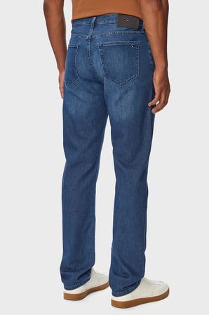 Tommy Hilfiger Pamuklu Regular Fit Normal Bel Jeans Erkek KOT PANTOLON MW0MW43164 1A7 MAVİ