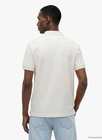 Tommy Hilfiger Ekru Erkek Regular Fit Polo T-Shirt MW0MW43282Z00_MERC PIQUE ZIP REG P