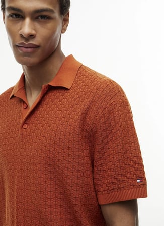 Tommy Hilfiger Kırmızı Erkek Kazak MW0MW43246S0F_GMD STRUCTURE SS POL