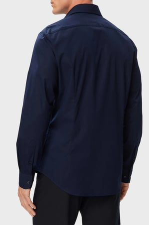 Tommy Hilfiger Pamuklu Slim Fit Uzun Kollu Gömlek Erkek GÖMLEK MW0MW43749 DCC LACİVERT