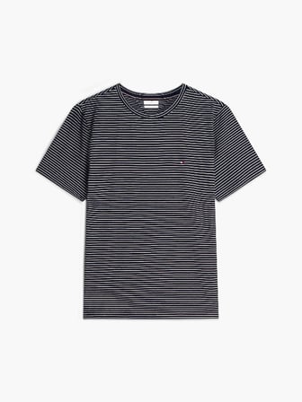 ESS SEASONAL REG FIT STRIPE TEE Erkek Mavi T-Shirt - MW0MW40923